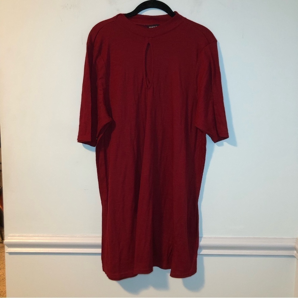 Torrid Red Short Sleeve Blouse Size 3X